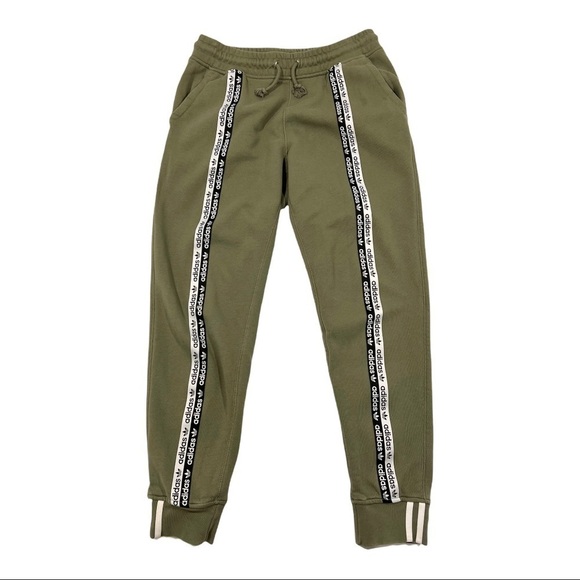 Adidas Women’s R.Y.V. Track Pants French Terry Joggers FM4383 Small Legacy Green - Picture 2 of 15